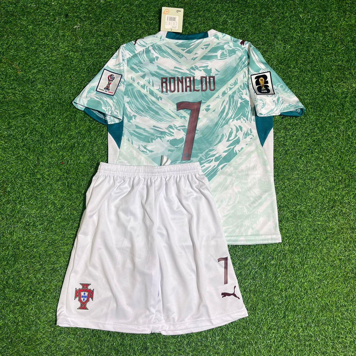 Cristiano Ronaldo Portugal 2026 World Cup Kids White Away Football Jersey