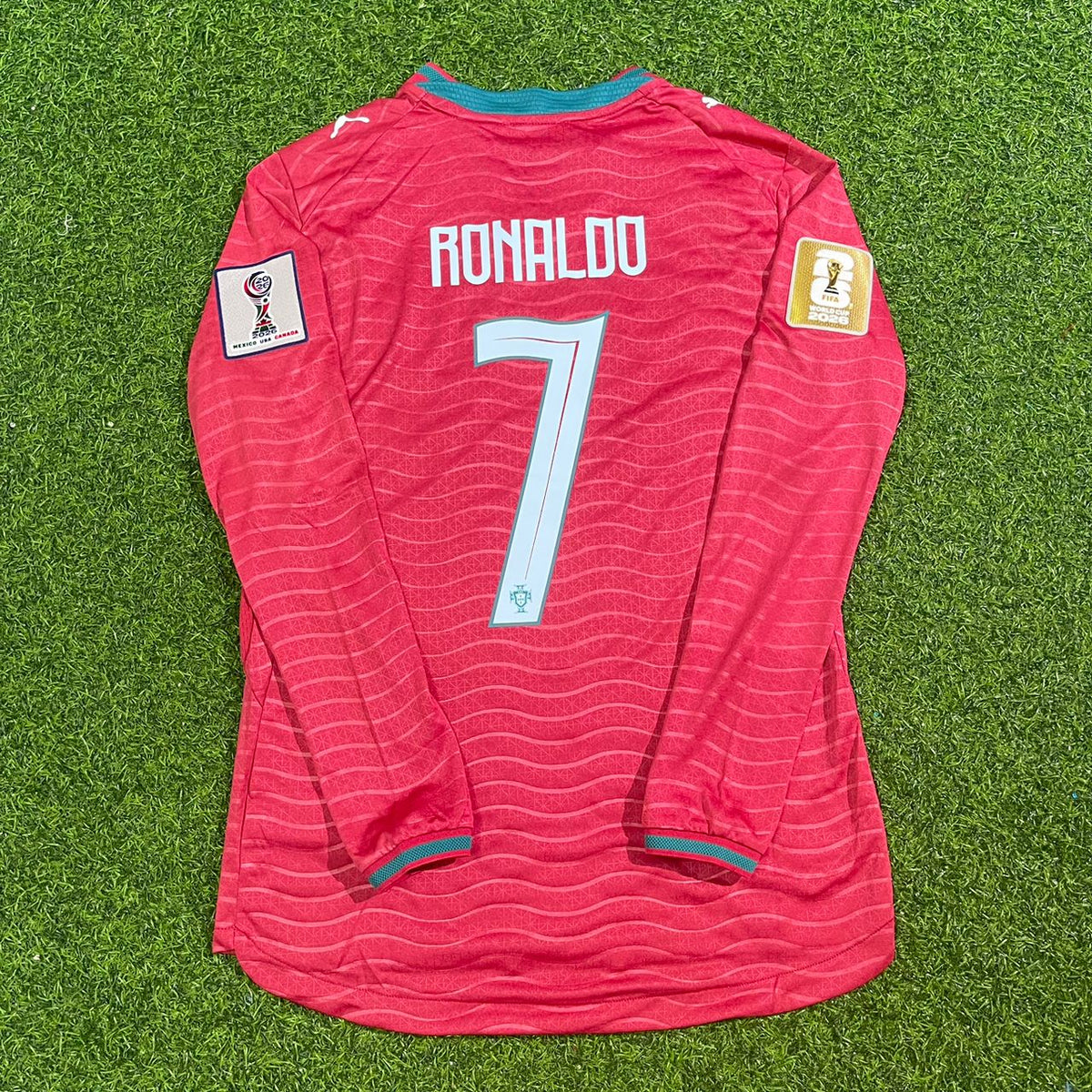 Cristiano Ronaldo Portugal 2026 Red Home Kids Long Sleeve Football Jersey