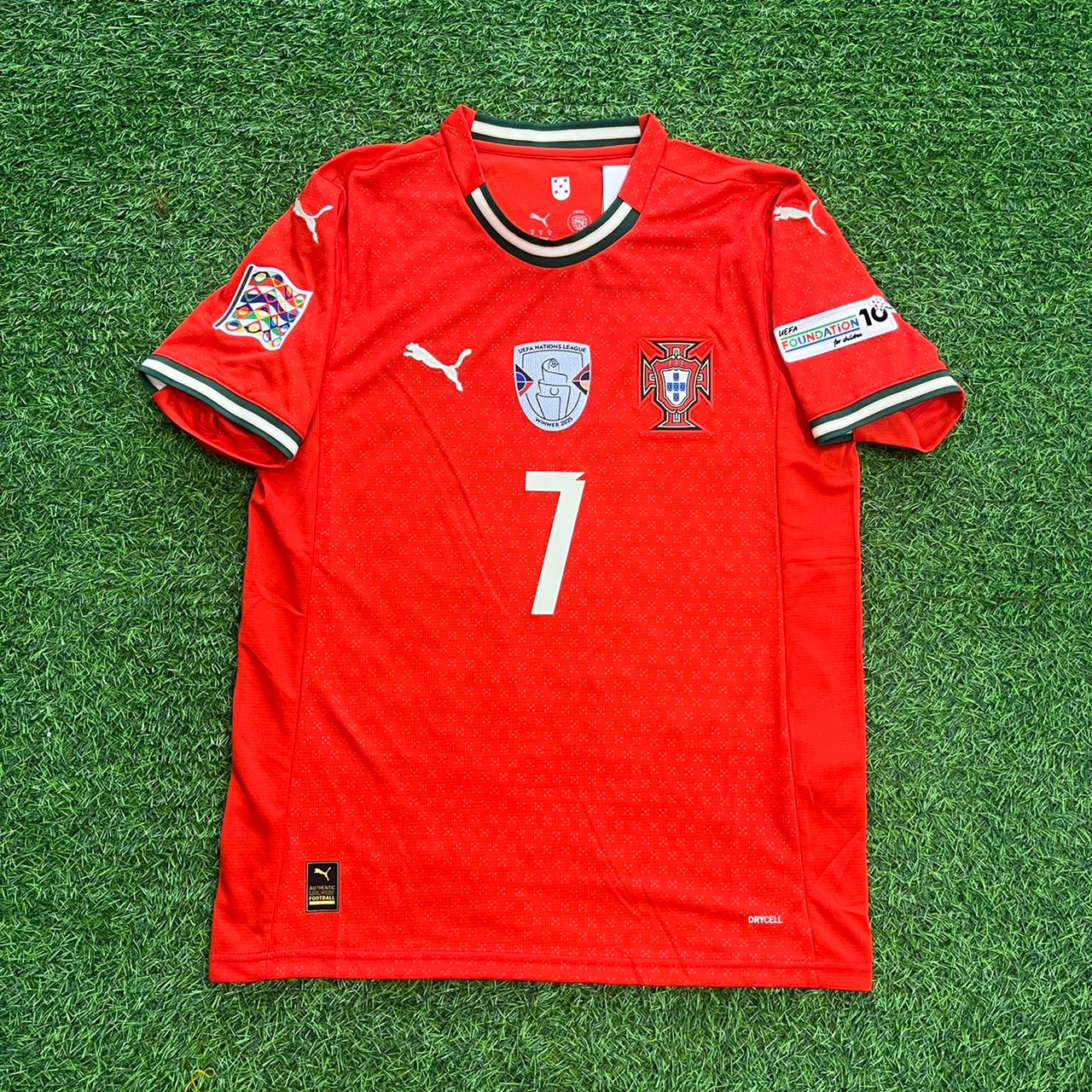 Cristiano Ronaldo Portugal UEFA Nations League Winner Red Jersey Trikot Maillot Soccer Shirt