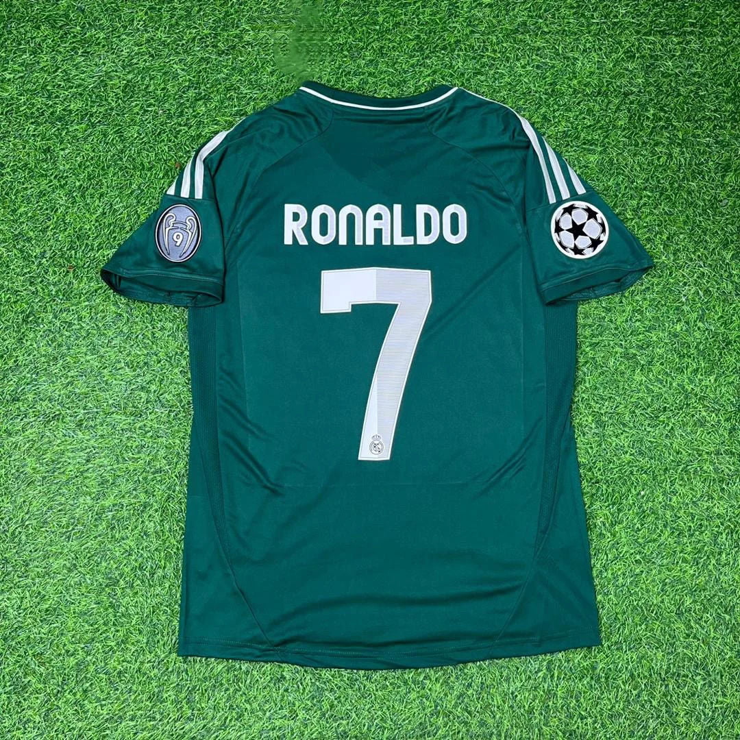 Cristano Ronaldo #7 Real Madrid 2012-2013 Champions League Green Jersey Soccer Shirt