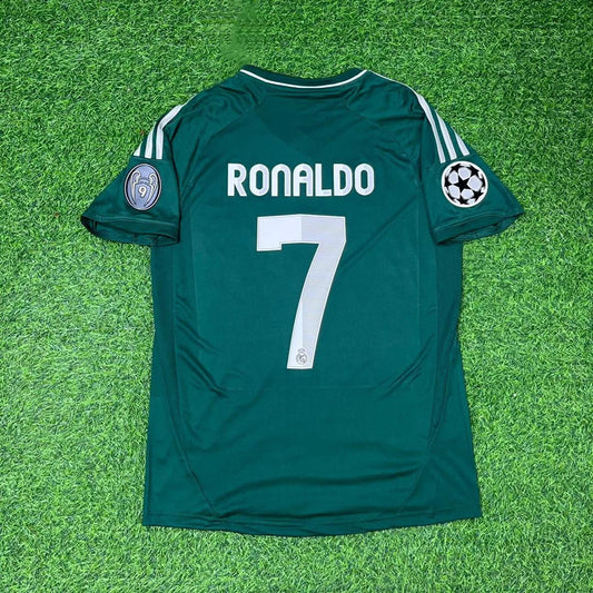 Cristano Ronaldo #7 Real Madrid 2012-2013 Champions League Green Jersey Soccer Shirt