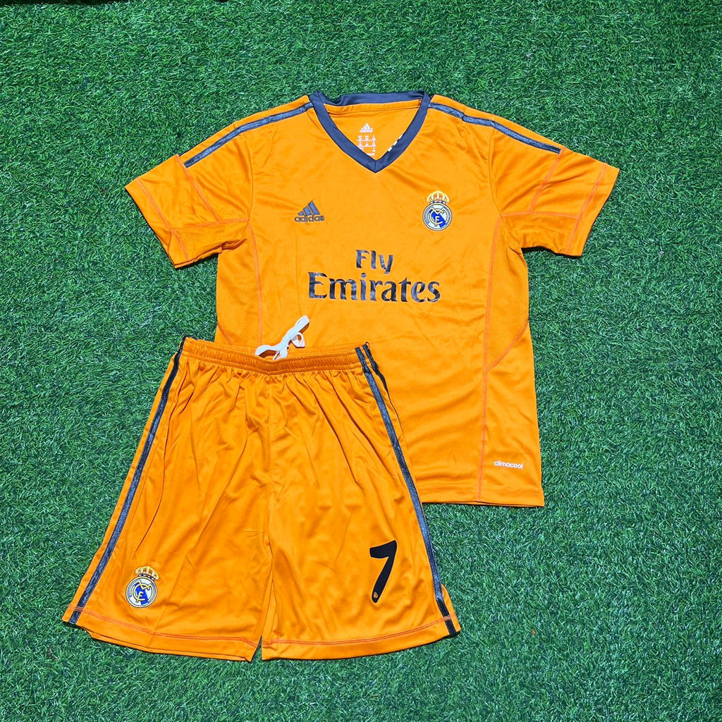 Cristiano Ronaldo Real Orange Kids Football Jersey Kit