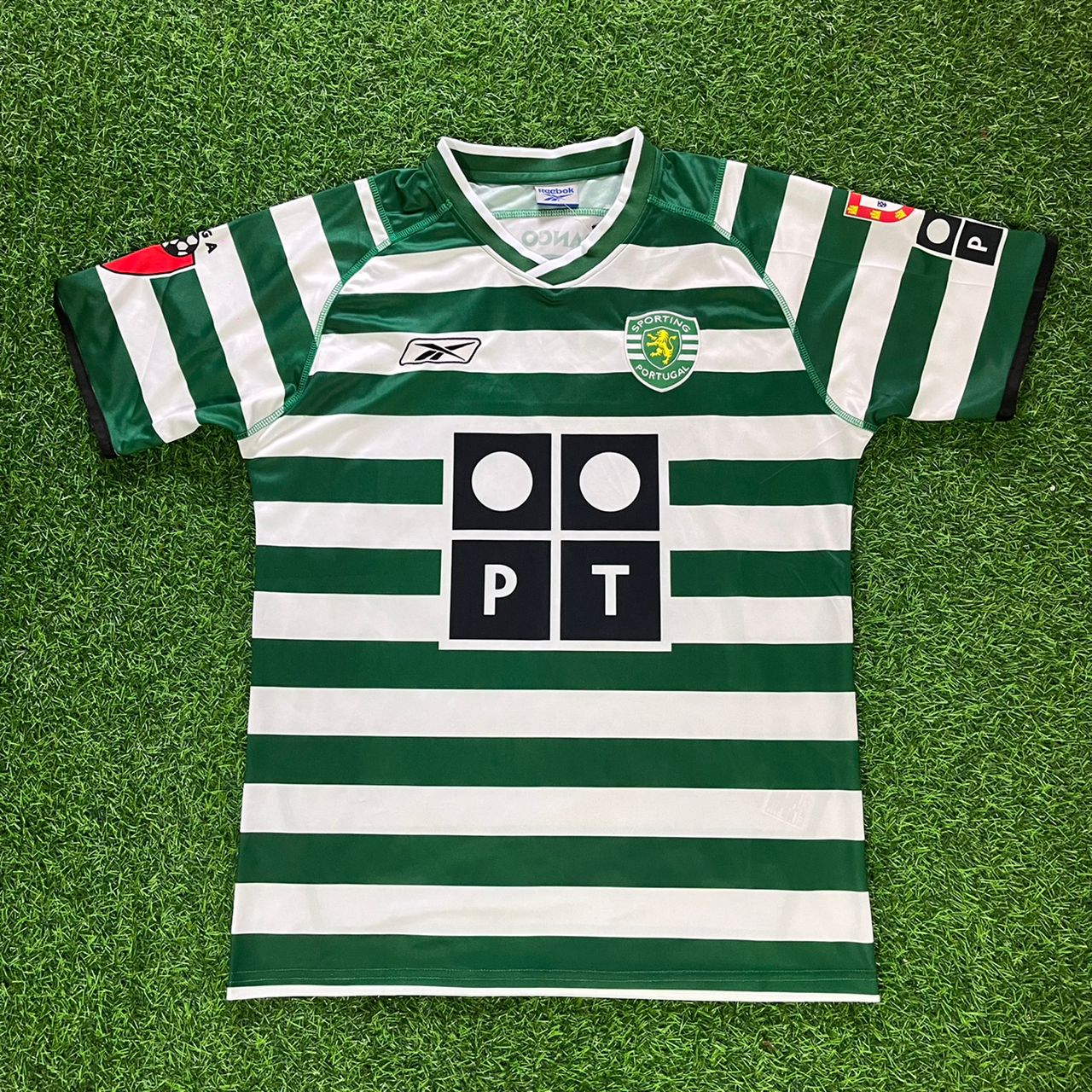 Cristiano Ronaldo 28 – Sporting CP Lisbon 2001–2003 Retro Kit Jersey – | Trikot | Maillot Soccer Shirt