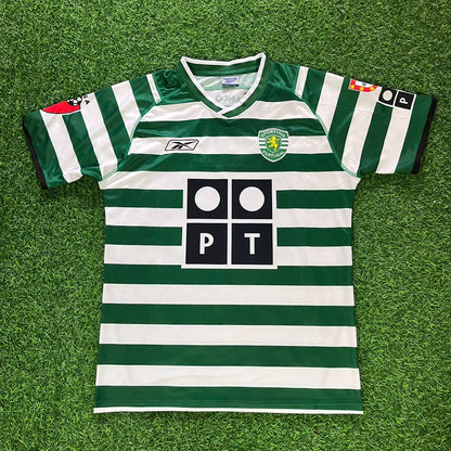 Cristiano Ronaldo 28 – Sporting CP Lisbon 2001–2003 Retro Kit Jersey – | Trikot | Maillot Soccer Shirt
