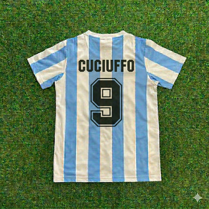 José Luis Cuciuffo 9- Argentinien 1986 Heim Retro Fußballtrikot Set