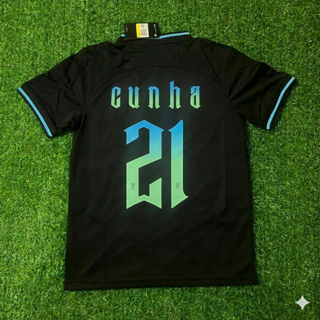Maillot de football rétro Brésil Matheus Cunha Trikot Maglia