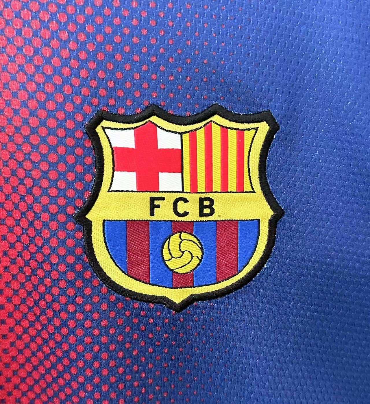 Barcelona 2012-2013 Season Homem Long Sleeve Retro Football Jersey Trikot Maillot
