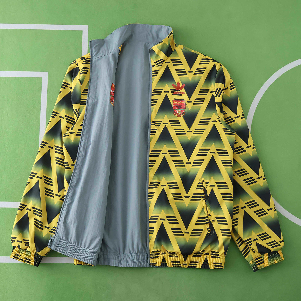 Arsenal Retro 1992-93 Yellow Both Sides Windbreaker