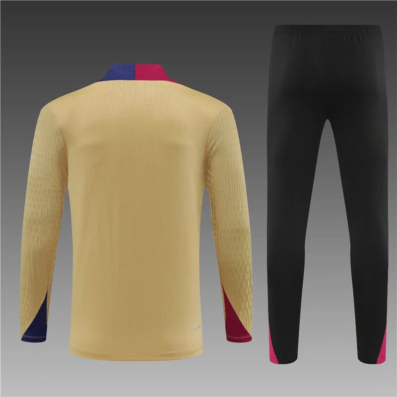 Barcelona Trainingsanzug Goldenes Trainings-Oberteil-Paket