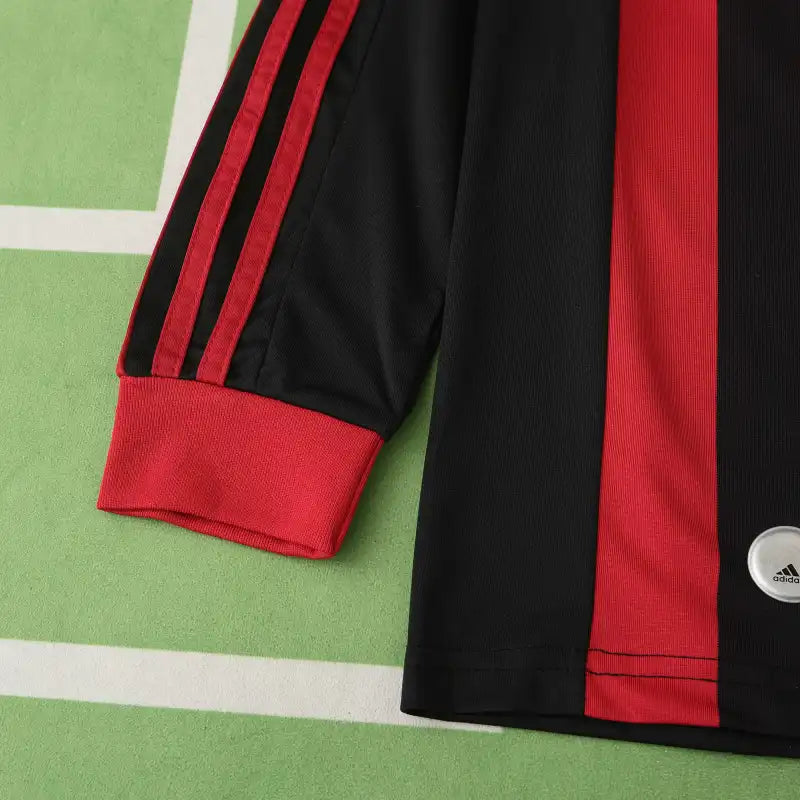 A.C.Milan 09/10 Season Red Home Long sleeved Retro Jersey Trikot Soccer Shirt