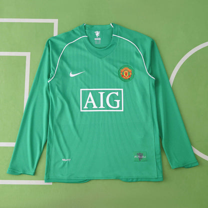 Cristiano Ronaldo Manchester United Green Retro Long Sleeve Jersey Soccer Shirt
