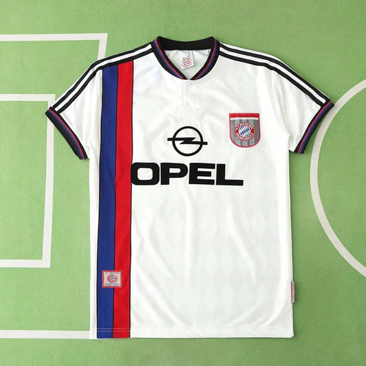 Bayern München Saison 97/98 Auswärts Weiß Retro Trikot Fußballtrikot