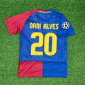 Daniel Alves Barcelona 2009 Roma Final Retro Jersey Trikot Maillot Soccer Shirt