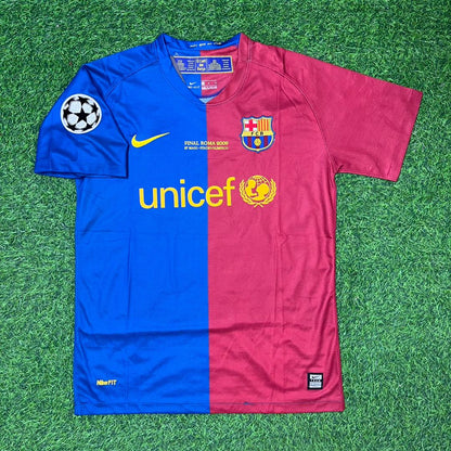 Daniel Alves Barcelona 2009 Rom-Finale Retro-Trikot Maillot Fußballshirt