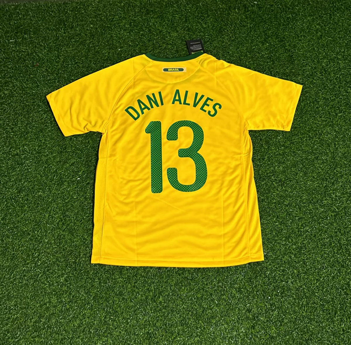 Dani Alves Brazil 2010 World Cup Retro Yellow Jersey Trikot