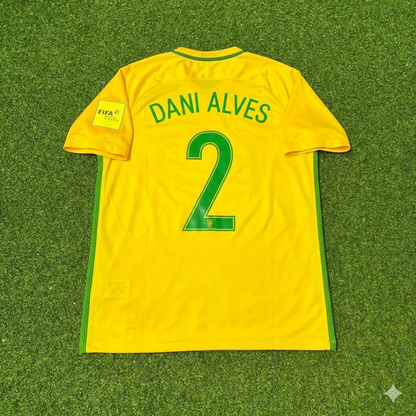 Dani Alves #2 Brasilien 2018 WM Heimtrikot