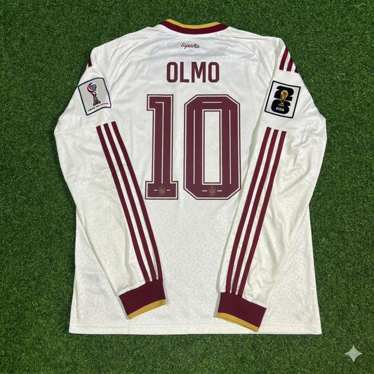 Dani Olmo #10 Spain 2026 World Cup Away Long Sleeve Jersey Trikot Maillot