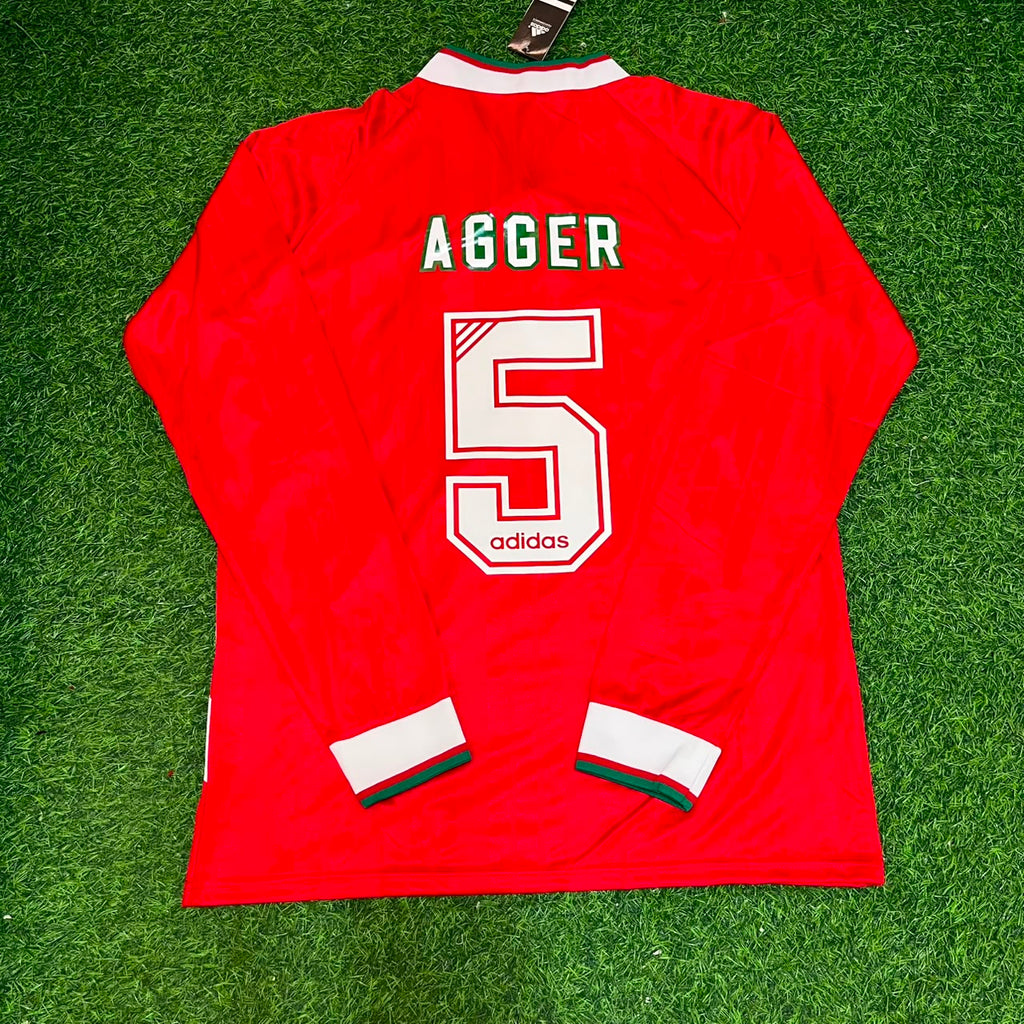 Daniel Agger Liverpool 1993/1995 Home Long Sleeve Retro Kit Jersey Trikot Maillot