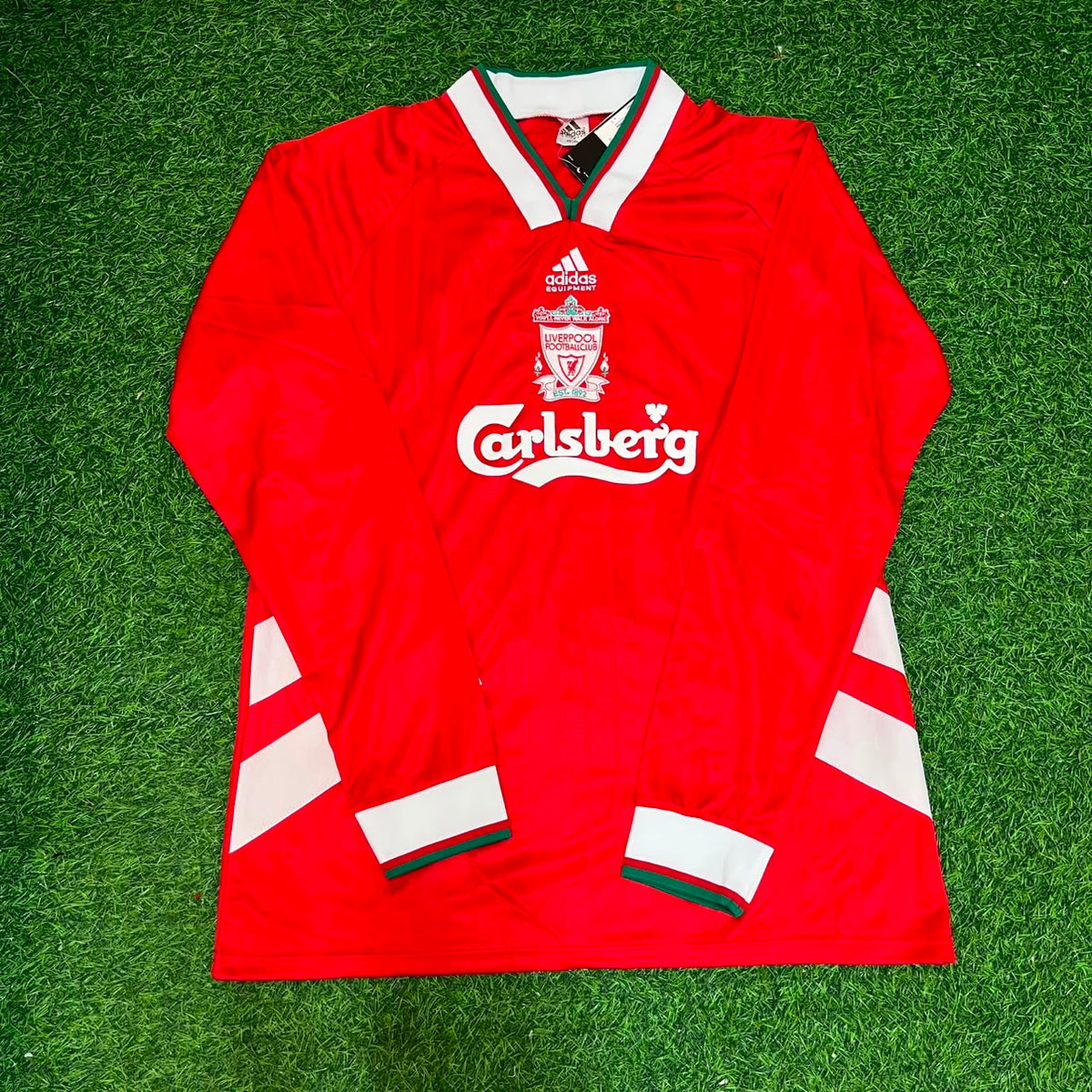 Daniel Agger Liverpool 1993/1995 Home Long Sleeve Retro Kit Jersey Trikot Maillot