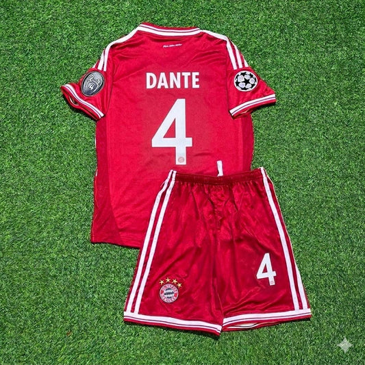 Bayern Munich 2013 Champions League Final Kids Retro Jersey – Dante 4