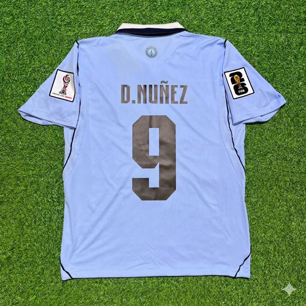 Darwin Núñez #9 Uruguay WM 2026 Heimtrikot Himmelblau