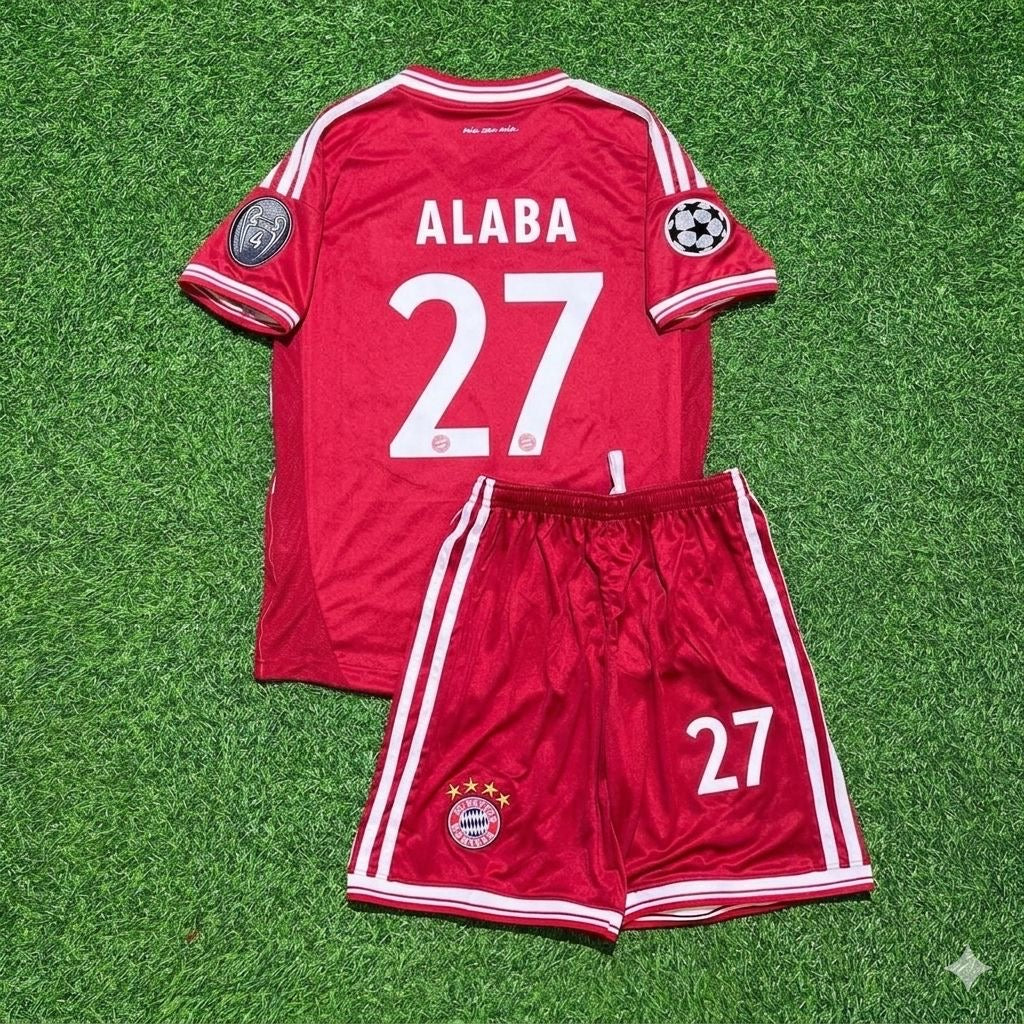 Bayern Munich 2013 Champions League Final Kids Retro Jersey – David Alaba 27
