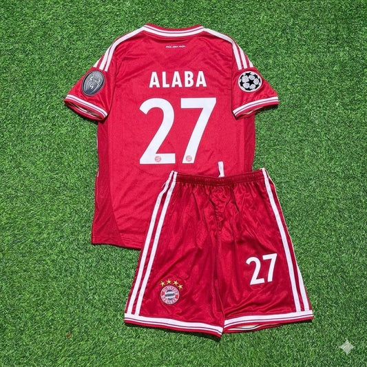 Bayern Munich 2013 Champions League Final Kids Retro Jersey – David Alaba 27