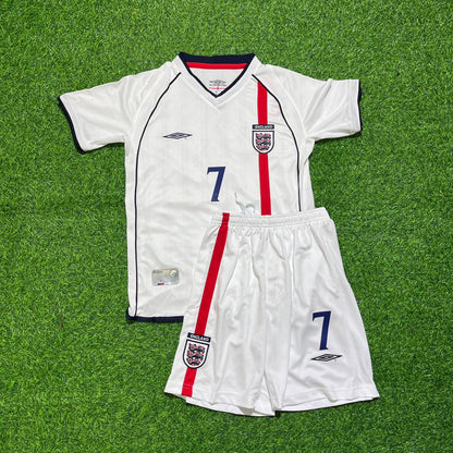 David Beckham England 2002 World Cup Retro KIDS Football Shirt