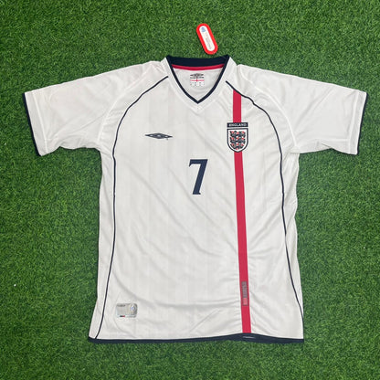 David Beckham England 2002 World Cup Retro KIDS Football Shirt