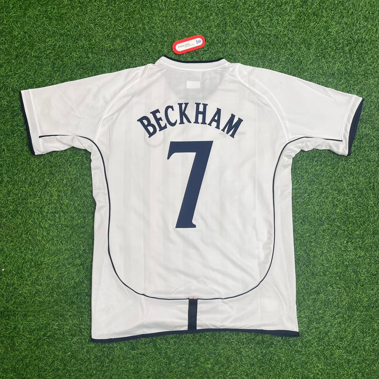 David Beckham England 2002 World Cup White Retro Football Shirt