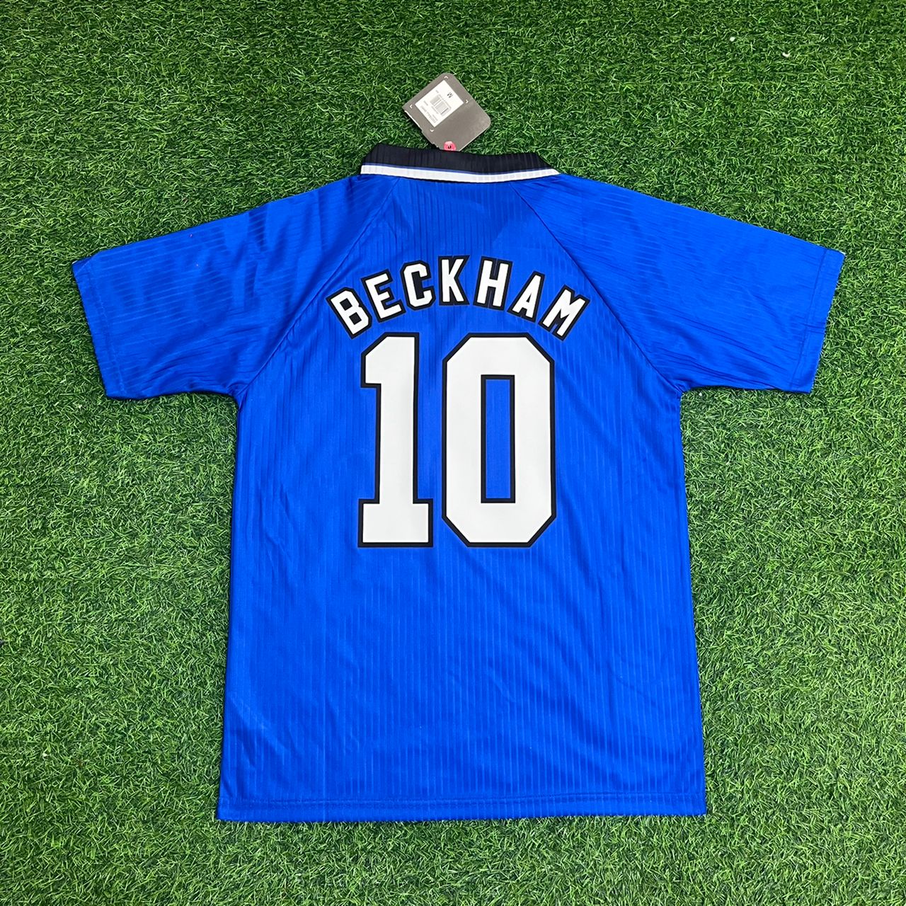 David Beckham Manchester United 1996/1997 Blaues Retro-Fußballtrikot