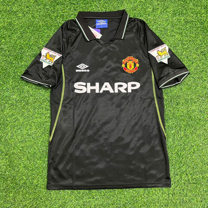 David Beckham Manchester United 1998 1999 Black Retro Football Jersey