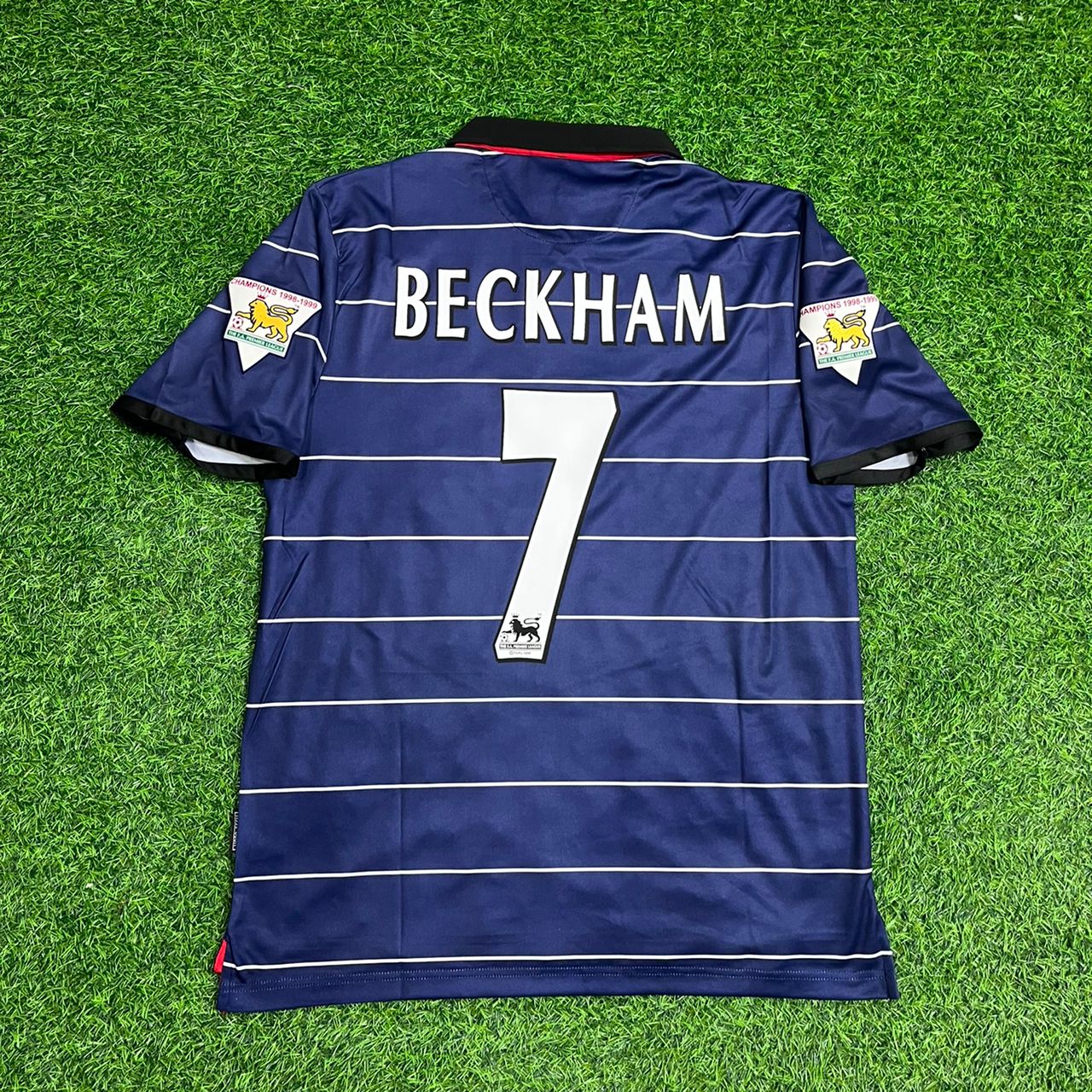 David Beckham Manchester United 1999-2000 Night Blue Retro Jersey