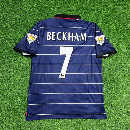 David Beckham Manchester United 1999-2000 Night Blue Retro Jersey