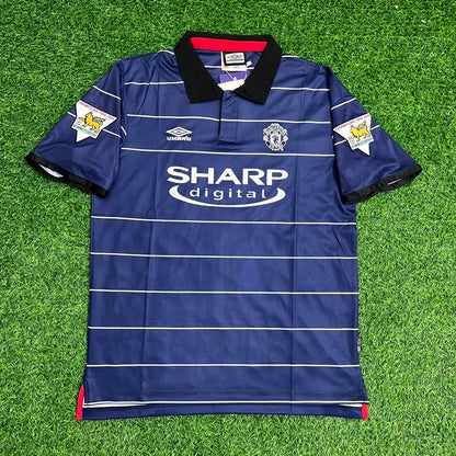 David Beckham Manchester United 1999-2000 Night Blue Retro Jersey