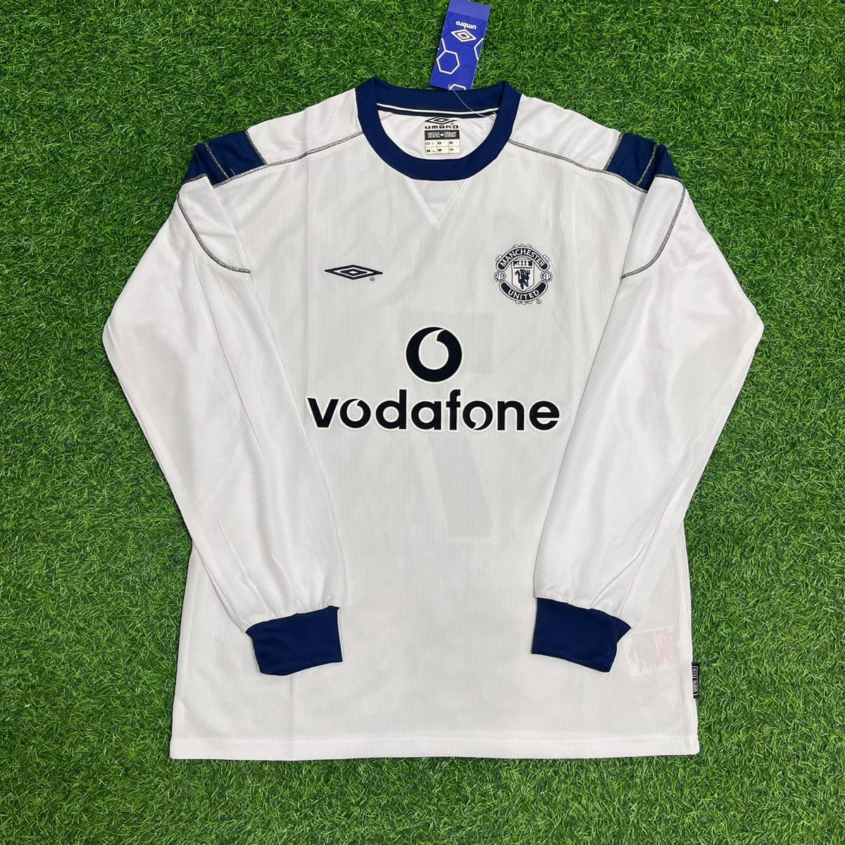 David Beckham Manchester United 2000-2001 White Retro Football Jersey Kit