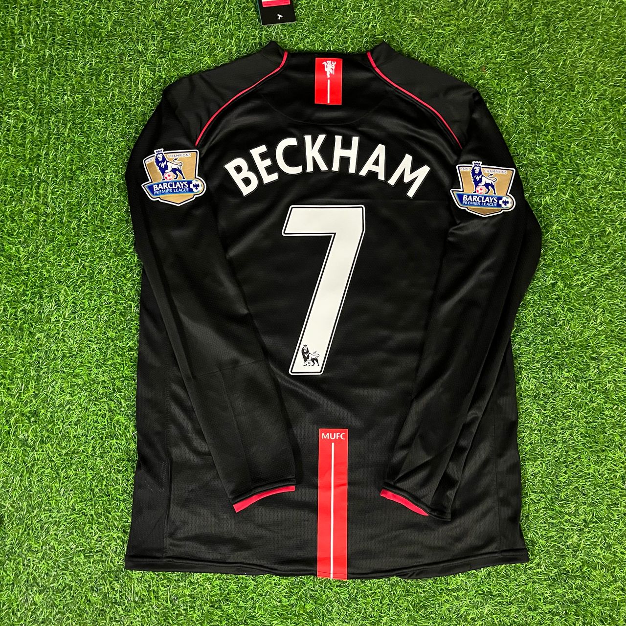 David Beckham – Manchester United Black Retro Kit Jersey – | Trikot | Fußballtrikot
