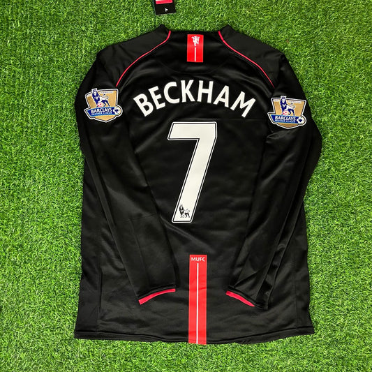 David Beckham – Manchester United Black Retro Kit Jersey – | Trikot | Maillot Soccer Shirt
