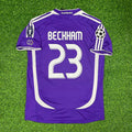 David Beckham Real Madrid 2006-2007 Lila Fußballtrikot