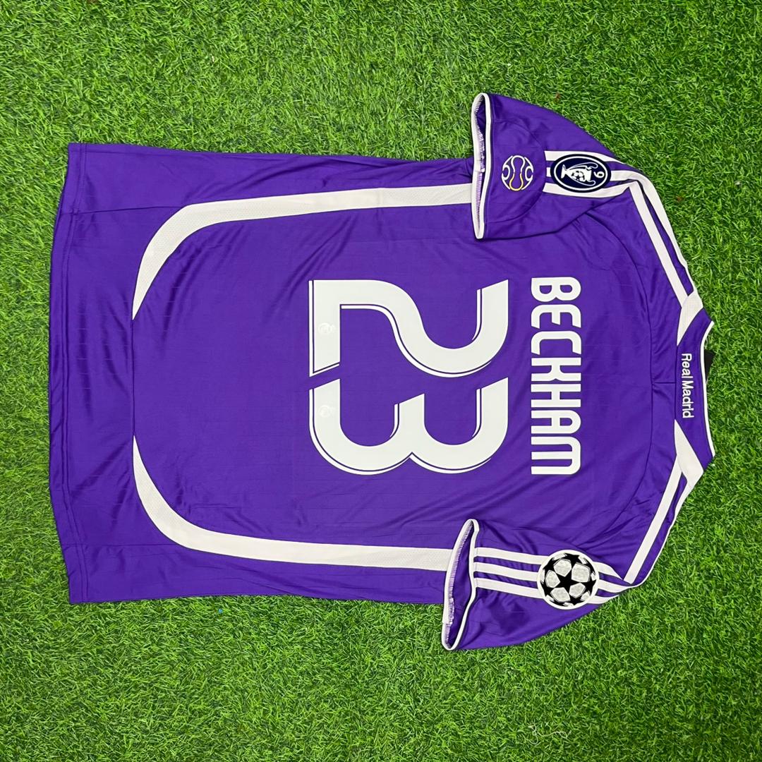 David Beckham Real Madrid 2006-2007 Purple Football Jersey