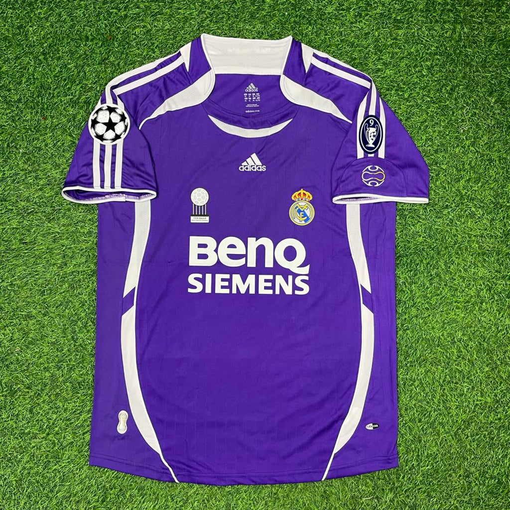 David Beckham Real Madrid 2006-2007 Lila Fußballtrikot