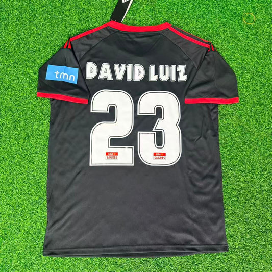 David Luiz #23 – Benfica 2009/2010 Away Black Retro Kit Jersey Trikot Maillot Soccer Shirt