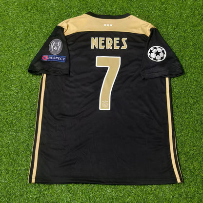 David Neres Ajax 2018–2019 Champions League Black Retro Football Jersey Kit