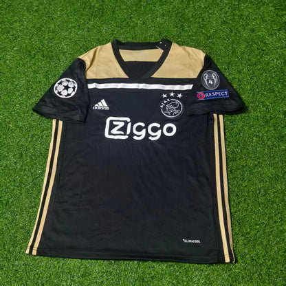 David Neres Ajax 2018–2019 Champions League Black Retro Football Jersey Kit