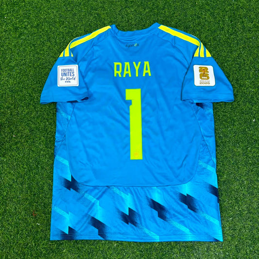 Camiseta de fútbol especial azul de portero de España David Raya para el Mundial 2026
