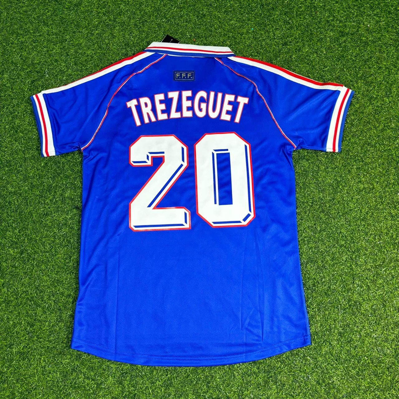 David Trezeguet Frankreich 1998 Weltmeisterschaft Retro Fußballtrikot Maillot Trikot Fußballshirt