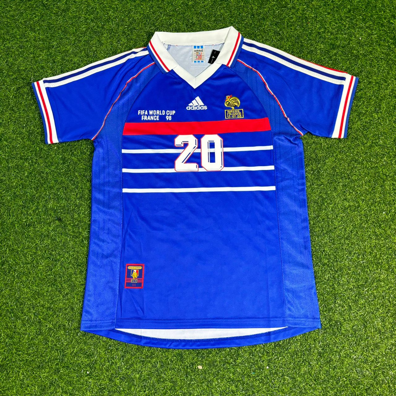 David Trezeguet Frankreich 1998 Weltmeisterschaft Retro Fußballtrikot Maillot Trikot Fußballshirt