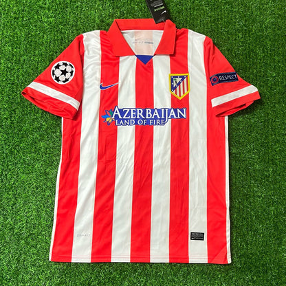 David Villa 9 Atlético Madrid Heim 2013/14 Trikot Rot und Weiß Retro Kit Trikot Trikot Trikot Fußballtrikot