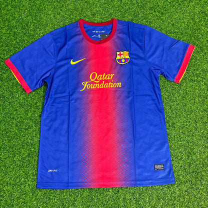 Barcelona 2012/13 Home Retro Football Jersey – Andres Iniesta