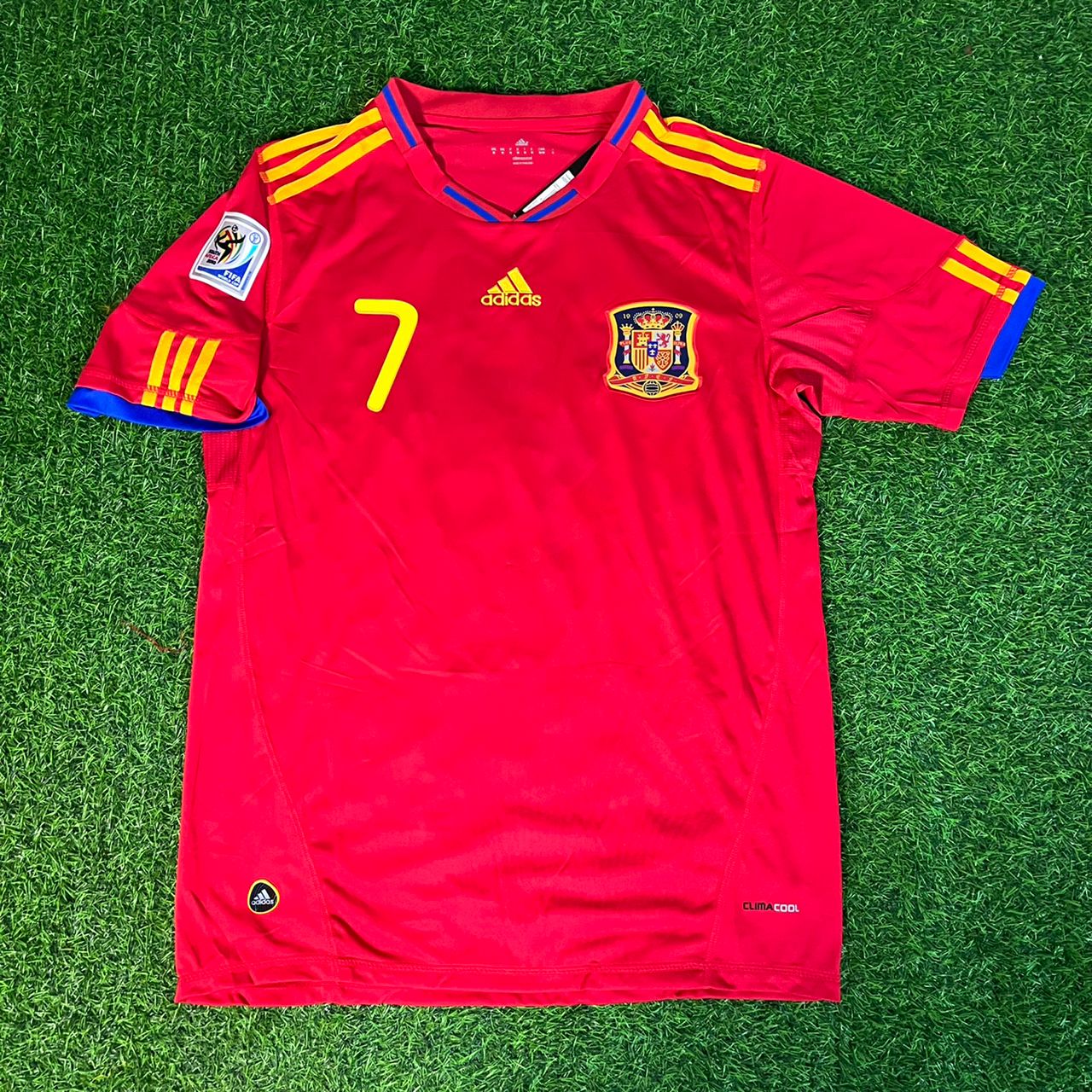 David Villa 7 – Maillot Rétro Coupe du Monde 2010 Espagne – Maillot de Football